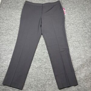NWT Vince Camuto‎ Essentials Rich Black Straight Leg Dress Pants Women's 12